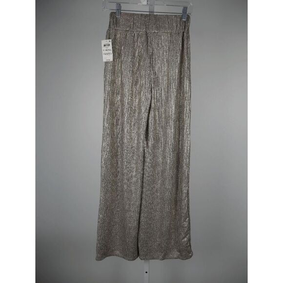 I.N.C. INTERNATIONAL CONCEPTS Women's Metallic Wide Leg High Rise Pull-On Pants - Picture 3 of 9